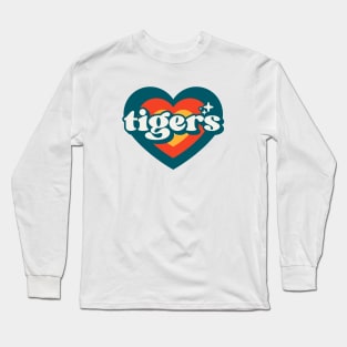 Vintage Tigers School Spirit // High School Football Mascot // Go Tigers Retro Long Sleeve T-Shirt